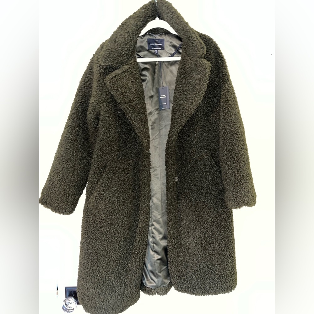 Lucky Brand Faux Shearling Mid Jacket